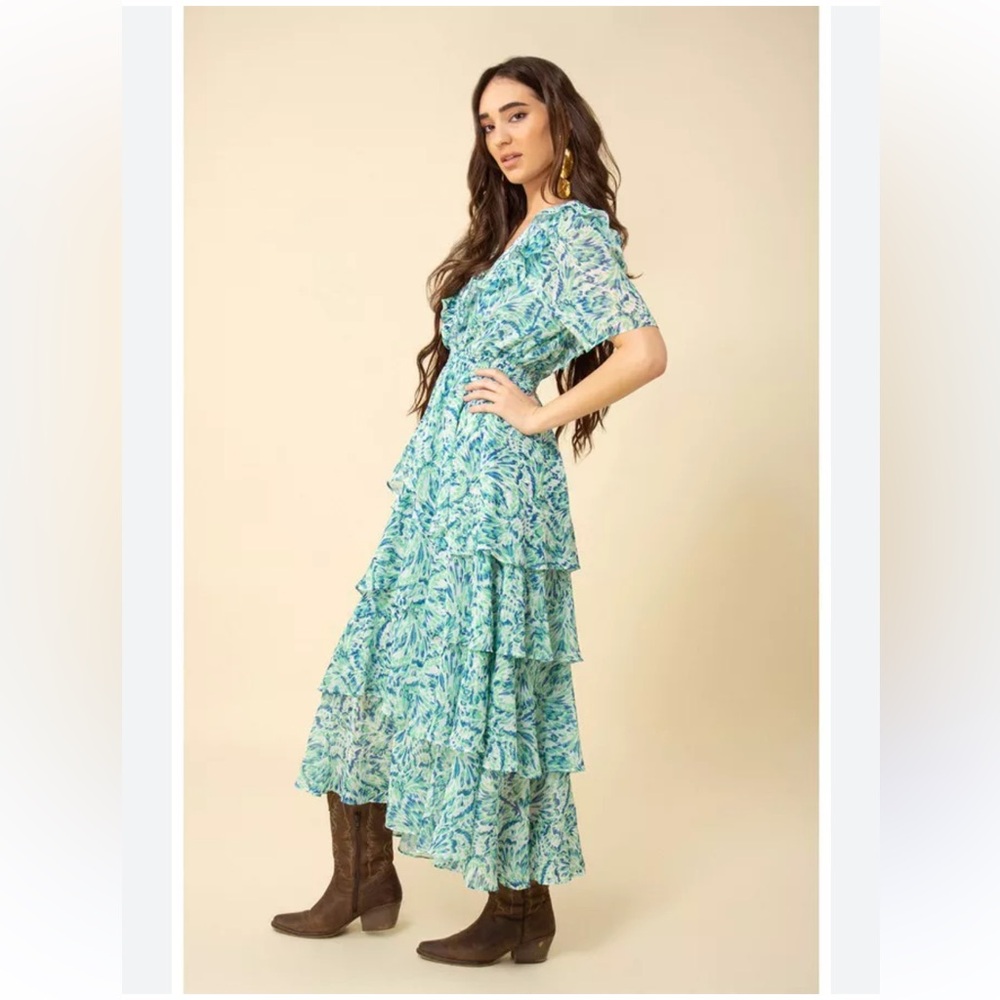 Hale Bob Laylee Tiered Chiffon Dress